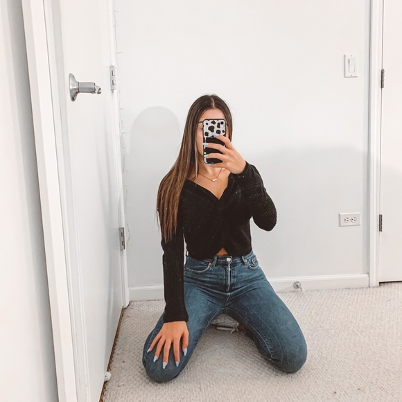 Urban Outfitters Tops - UO Out From Under Black Cropped Sweater